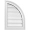 Ekena Millwork Quarter Round Top Right Surface Mount PVC Gable Vent w/ 2"W x 1-1/2"P Brickmould Frame, 14"W x 20"H GVPQR14X2002SF - alternate 1
